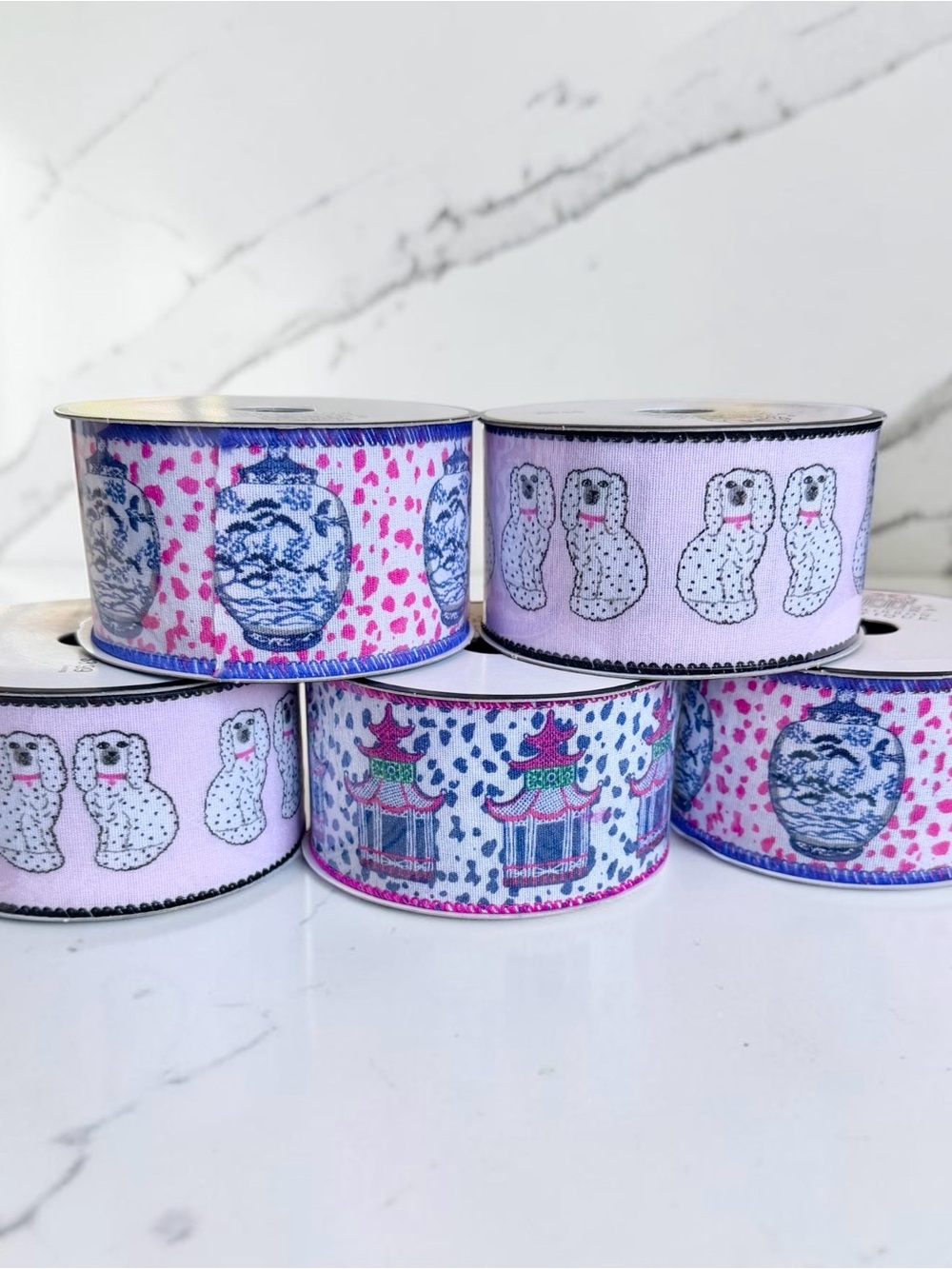 The Ribbon Boutique Chinoiserie/Grandmillennial Staffordshire Ginger Jar Pagoda